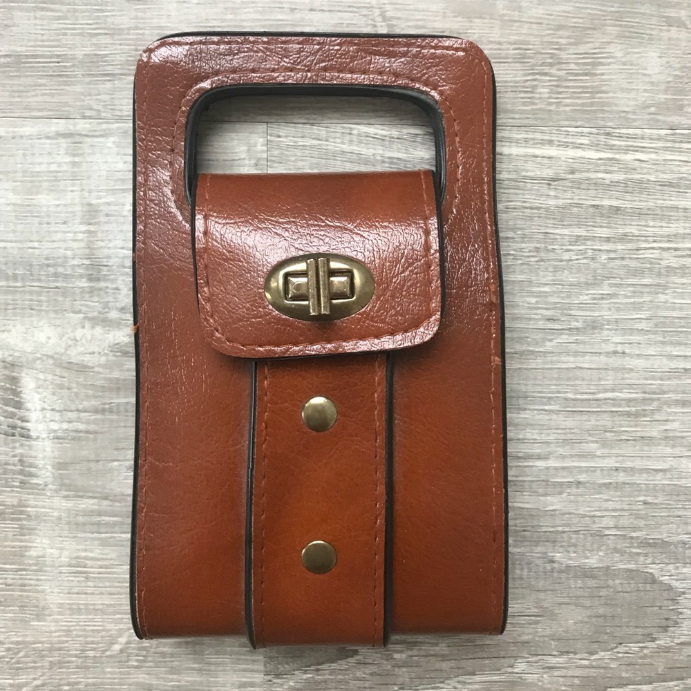 Vintage Leather Micro Clutch